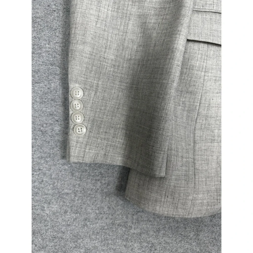 Kudoro Blazer Mens Small Gray One Button Lined Stretch Sport Coat Jacket Wedding